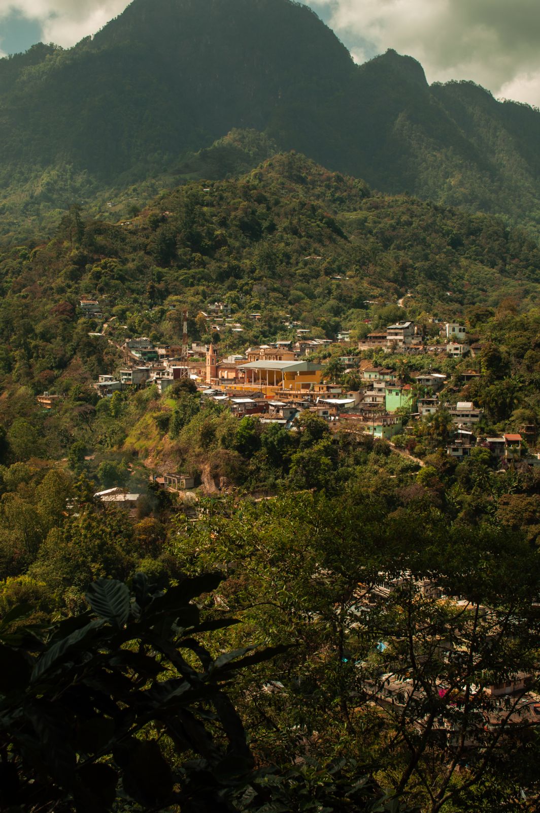 Sierra y pueblo cafetero