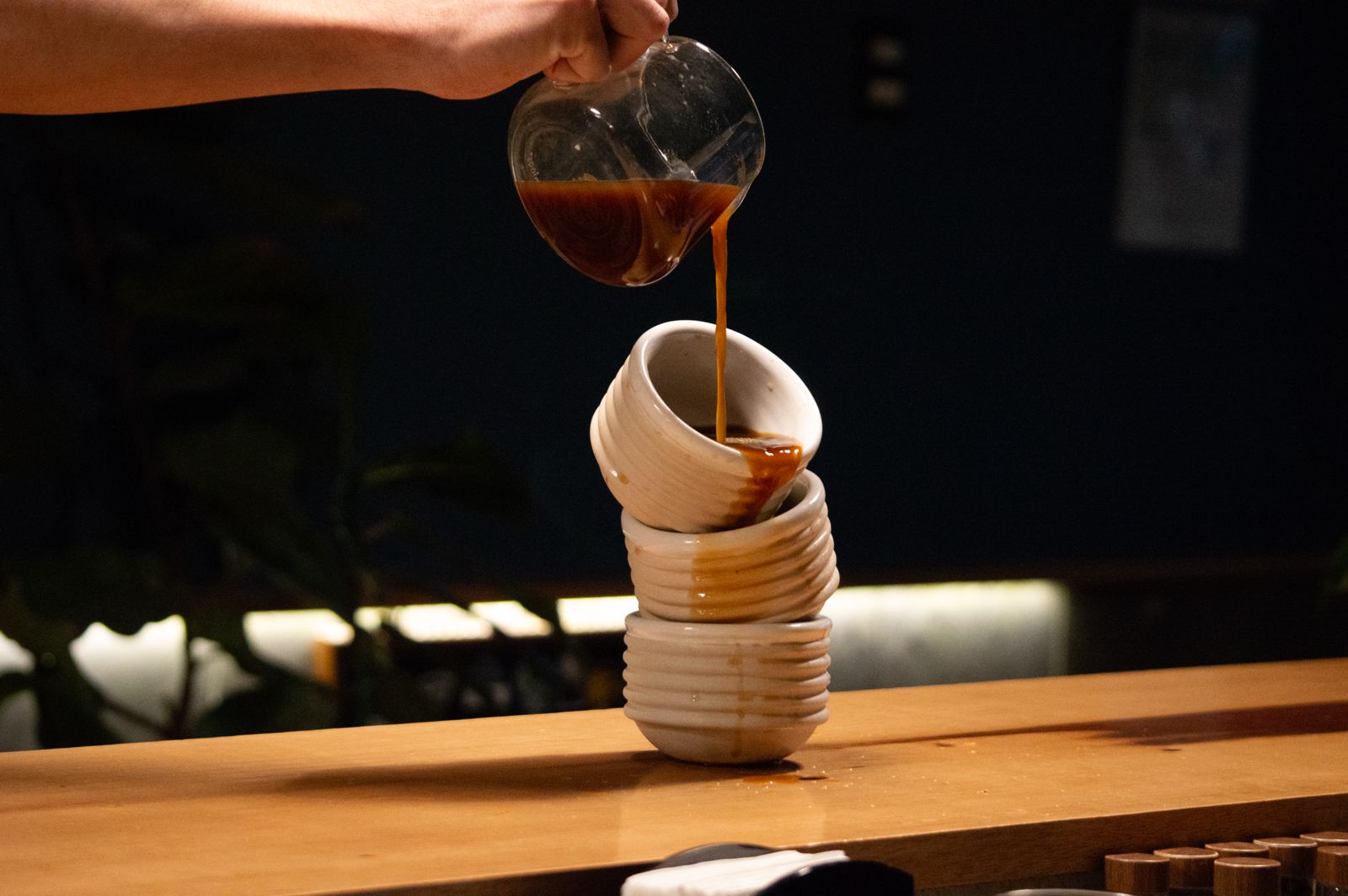 Espresso recién extraído
